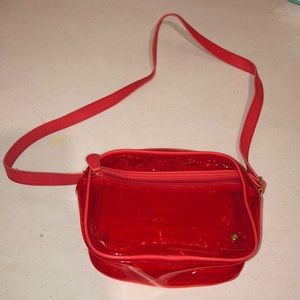 Fuchsia see through shoulder bag NWOT